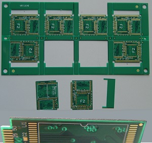 PCB Substratmaterialien bereiten beim Laserschneiden Probleme, da die Schnittfläche zum Verkohlen neigt und dadurch leitende Verbindungen erzeugen kann. Mit unserer dafür entwickelten Schneidanlage werden Schnittflächen guter Qualität erzeugt.